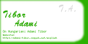 tibor adami business card